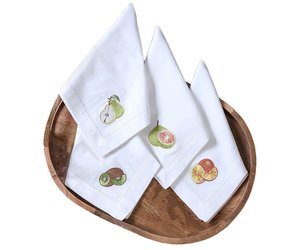 Handbestickte Stoffservietten im Ins-Stil mit Fruchtmotiven, wiederverwendbare, wärmeisolierende Tischsets für Restaurant, Haushalt und Hochzeiten. - Product Image 1