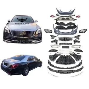 Hot Selling Auto Bumper Koplamp Achterlicht Bodykit Voor Mercedes Benz W222 Upgrade Naar Maybach Design Body Kit
