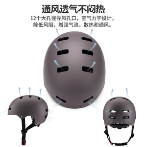 Casco de skate para niños, material ABS, 12 orificios de ventilación, cierre de hebilla ajustable, transpirable, resistente a impactos - Product Image 4