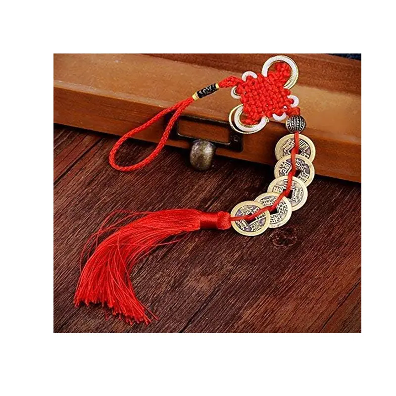 Dekorasi rumah kamar tidur, rumbai Mini tradisional Merah China, rumbai simpul buatan tangan halus suvenir rumbai simpul Cina