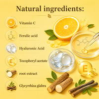 Ensemble de soins du visage OEM/ODM, sérum ampoule éclaircissant anti-rides avec nicotinamide, acide hyaluronique et vitamine C B3 pour les soins de la peau du visage