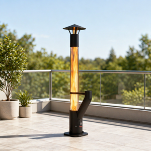 <span class=keywords><strong>Stufa</strong></span> <span class=keywords><strong>a</strong></span> Pellet da Esterno in Acciaio dal Design Moderno, Colonna Fumaria <span class=keywords><strong>a</strong></span> Tubo con Torcia per Ville - Product Image 1