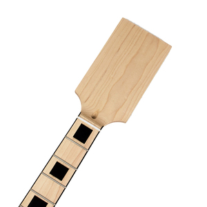 Hot sale Unfinished <b>Guitar</b> Neck Replacement Black Block Canada Maple 24 Fret <b>Guitar</b> Neck with DIY Paddle Head - Product Image 5