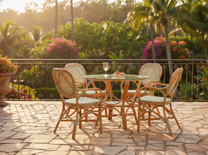 Stylish Comfortable Asian Space-Saving Jamaica <b>Bistro</b> Dining <b>Set</b> Made <b>Rattan</b>/Wicker for Home Apartment Villa Use Made Indonesia - Product Image 4