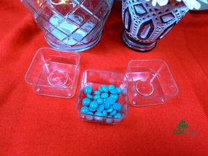 <span class=keywords><strong>Bougeoir</strong></span> rond en <span class=keywords><strong>plastique</strong></span> transparent, porte-bougie - Product Image 5