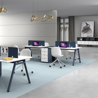 Bureau moderne Centre d'appels Meubles en aluminium Postes de travail Bureau de séparation Poste de travail Table de bureau pour le bureau
