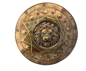 Escudo de Caballero León Medieval Hecho a Mano, Réplica Histórica de Latón Antiguo, Decoración de Pared, LARP, Cosplay, Venta al Por Mayor - Product Image 2