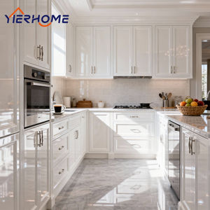 Gabinetes de Cocina Modulares Pintados de <span class=keywords><strong>Blanco</strong></span> Ecológicos para Apartamentos y Comedores |   Garantía de 5 Años, Diseño Personalizado de Fábrica China - Product Image 2