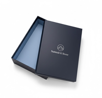 Boîte cadeau rigide pliable de luxe en carton ondulé avec impression de logo personnalisé, matériaux recyclés, pour l'emballage de bijoux en fourrure, cravates, portefeuilles, ceintures
