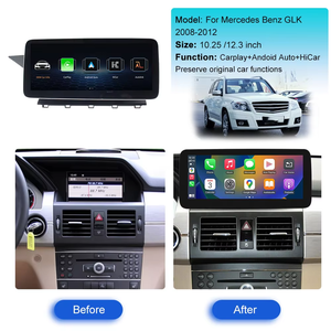 Draadloos Carplay Android Auto 12.3 ''Linux-Scherm Voor Mercedes Benz Glk 2008-2012 Multimedia Radio-Ontvanger - Product Image 6