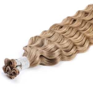 Extensioni <span class=keywords><strong>per</strong></span> <span class=keywords><strong>capelli</strong></span> umani Genius Weft 100% Remy, a doppia tessitura, con punte più spesse, invisibili, morbide, lisce, ondulate, ricce, <span class=keywords><strong>per</strong></span> uso professionale da donna - Product Image 1