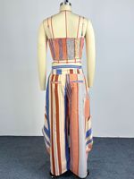 Ensemble deux pièces pour femme STOCK Print, débardeur à lacets et pantalon large, tenues de créateur, tailles S-XL