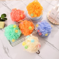 Éponge ronde de bain douche luffa 30g pouf en maille de bain boule de douche épurateur de corps éponge de bain exfoliante pour femmes et hommes