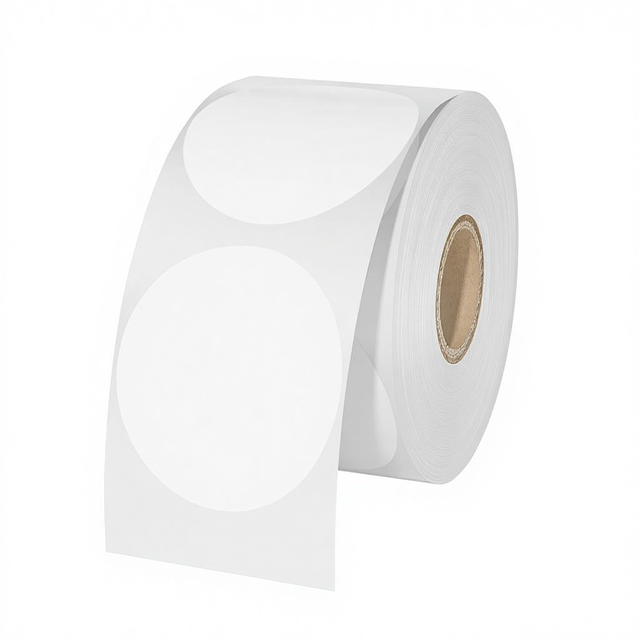 Premium Round Thermal Label 2 Inch Thermal Stickers Direct Thermal Labels for Name Tags Small Business Labels Stock Labels
