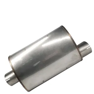 De acero inoxidable, silenciador de escape 3 pulgadas entrada 4 "X 9" tamaño del cuerpo oval para auto motor sistema