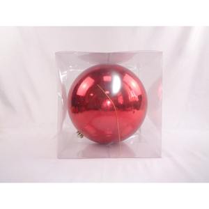 Esfera de plástico roja brillante de 25 cm de diámetro - Product Image 1