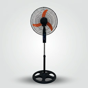 Ventilateur sur pied de 18 pouces avec pales orange, oscillant, hauteur réglable, moteur AC, commande mécanique pour le refroidissement domestique - Product Image 1