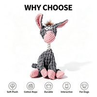 Jouet à mâcher pour chien en corde, couineur, en polyester écologique, pour entraînement et nettoyage des dents, OEM ODM, marque privée