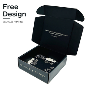 Bio degradable Custom Logo Printed Black Mailer Box,Durable Clothing / Gift / Shoes Paper Packaging Cardboard Shipping Boxes