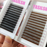 YASILASH Extensions de cils 5D en forme de fleur, cils en éventail volumineux et moelleux, cils pré-faits
