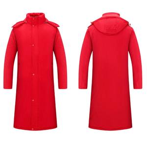 סיטונאי Mens Parka מעילי רוכסן ללבוש להתחמם אמצע אורך למטה מעיל מחומם ארוך חורף מעיל לגברים - Product Image 3