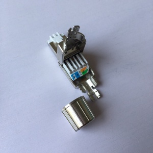 Sản Phẩm Được Cấp Bằng Sáng Chế 8P8C Metal Shield <span class=keywords><strong>Cat6A</strong></span> Toolless <span class=keywords><strong>RJ45</strong></span> Cắm Với Nắp Vặn - Product Image 4