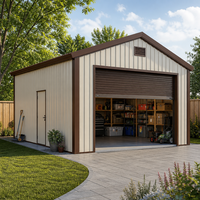 Abri de stockage en structure d'acier préfabriquée, entrepôt métallique extérieur pour jardin, abri à outils résidentiel durable, directement de l'usine