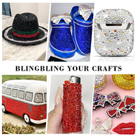 Blinginbox Meilleures ventes Cristal AB 14400 pièces Strass en vrac à dos plat en verre avec base argentée pour vêtements
