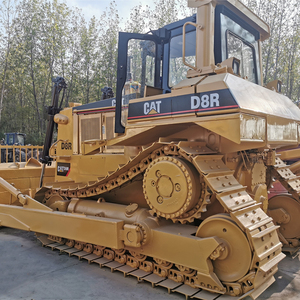 Topadora de cadenas Caterpillar D8R amarilla con capacidad de nivelación de 8.6m, equipo de construcción de alta eficiencia - Product Image 6