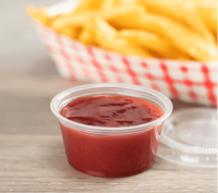 Pots à sauce en plastique de 2oz Gobelets en plastique PP avec couvercle