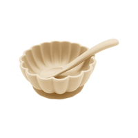 Bol et cuillère d'alimentation pour bébé en silicone de qualité alimentaire, vente chaude d'usine, ustensiles personnalisés sans BPA, bols à ventouse pour enfants et tout-petits