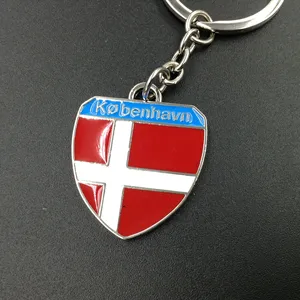 metal keychain Denmark Kobenhavn keychain gift