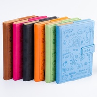 Carnet de notes/agenda 2024 personnalisé A5, couverture rigide, grille pointillée, papier épais de qualité supérieure, avec bande élastique, couverture en cuir, style magnétique