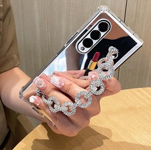 Di lusso a specchio con Design a specchio Bling tracolla in Silicone pieghevole custodia per telefono per Samsung Galaxy <span class=keywords><strong>Z</strong></span> Fold 3 4 5 6 - Product Image 1
