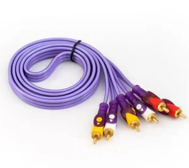 3RCA-3RCA ऑडियो वीडियो केबल के लिए सेट-टॉप बॉक्स वीसीआर डीवीडी 5m