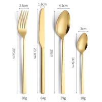 Vente en gros Ensemble de couverts de luxe en plaqué or et argent Vaisselle en acier inoxydable pour mariages Restaurants Hôtels avec boîte-cadeau
