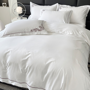 Tùy Chỉnh Đầy Đủ Nữ Hoàng Vua Kích Thước Bông Wedding Pillowcase Đến Lễ Hội Dệt Tấm Ga Giường Với Gối - Product Image 2