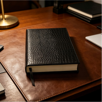 Carnet personnalisé A5 en cuir de crocodile, journal fait main, ligné, avec logo personnalisé, cadeaux d'affaires