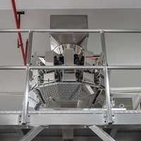 Machine d'emballage alimentaire de remplissage vertical de poche de chips de pommes de terre de noix mélangées de dates séchées de pesage multitêtes à grande vitesse