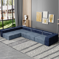 Ensemble de canapés modulaires Saien 12 pièces en mousse haute densité et tissu sous vide, design moderne, housse amovible pour hôtels et centres commerciaux