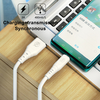Câble de charge rapide de type C 3A Câble de données de téléphone USB vers type C IOS