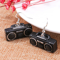 Personnalité Vieux Objets Boucles D'oreilles Drôle Téléphone TV Fer Radio Rétro Style Chinois Boucle D'oreille Bijoux pour Femmes