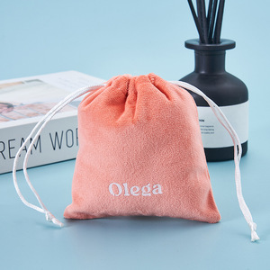 Custom Logo Soft Velvet Drawstring Pouch Gift Bags Drawstring Jewelry Pouches for <b>Candy</b> Wedding Favors - Product Image 1