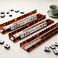 Mahjong américain de luxe personnalisable, pliable, portable et durable, 20 pouces, multicolore, en acrylique, avec supports et pousseurs magnétiques, pour la famille
