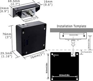 דלת מוסתרת מנעול ארון בלתי נראה חכם עם אפליקציה נגד גניבת שליטה מרחוק נגד גניבת אבטחה עבור משרד הבית - Product Image 6