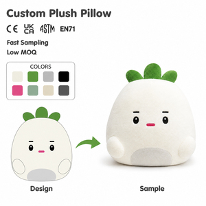 Coussin en <span class=keywords><strong>peluche</strong></span> personnalisé en forme de chou irrégulière, style Anime, pour la décoration intérieure, CE, faible MOQ, OEM - Product Image 1