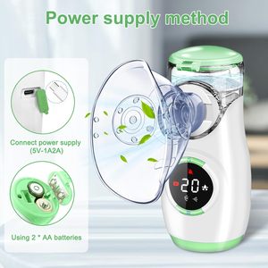 Giấy chứng nhận CE Micro Máy phun sương Điện Kỹ Thuật số xách tay lưới siêu âm Máy phun sương với pin sạc - Product Image 4