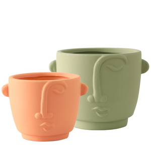 Design unique en forme de <span class=keywords><strong>visage</strong></span> décoration de balcon pour la maison jardinière succulente pots de fleurs en <span class=keywords><strong>terre</strong></span> <span class=keywords><strong>cuite</strong></span> personnalisés - Product Image 5