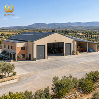 Entrepôt de machines agricoles en structure métallique, bâtiment métallique préfabriqué pour l'agriculture, atelier de stockage d'équipements