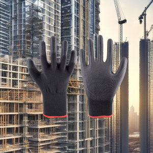 Mỏng 13G Màu Đen Polyester PU Kết Thúc Tráng Găng Tay Xây Dựng Làm Việc Găng Tay Mục Đích Chung Găng Tay An Toàn - Product Image 3